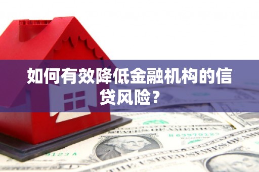 漳平如何有效降低金融机构的信贷风险？