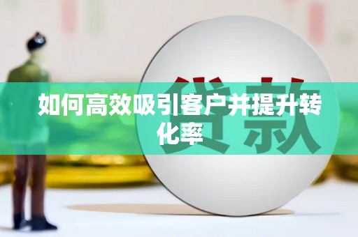 漳平如何高效吸引客户并提升转化率