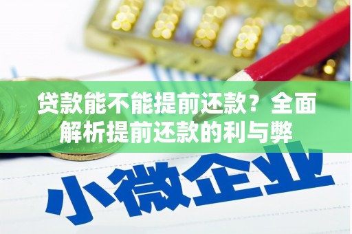 漳平贷款能不能提前还款？全面解析提前还款的利与弊