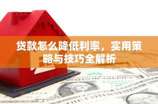 漳平贷款怎么降低利率，实用策略与技巧全解析