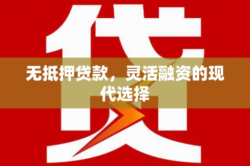 漳平无抵押贷款，灵活融资的现代选择