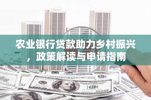 漳平农业银行贷款助力乡村振兴，政策解读与申请指南